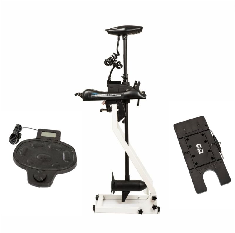 Pack Moteur électrique Haswing Cayman B - 55 Lbs - 12 V - arbre 137 - avec plaque quick release + commande a pédale