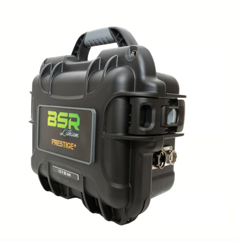 Batterie Lithium BSR Valise PRESTIGE+ LifePo4 Gen3 12V/50Ah + chargeur+ prise sondeur