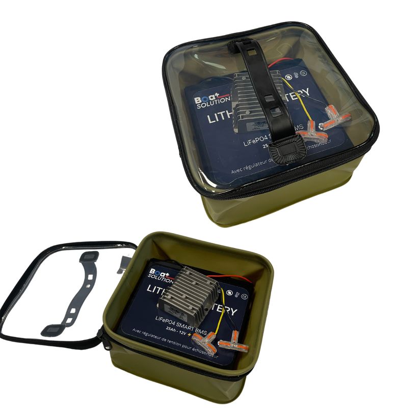 Sac EVA imperméable | 22x22x11cm pour Batterie lithium Lifepo4 12V 25A
