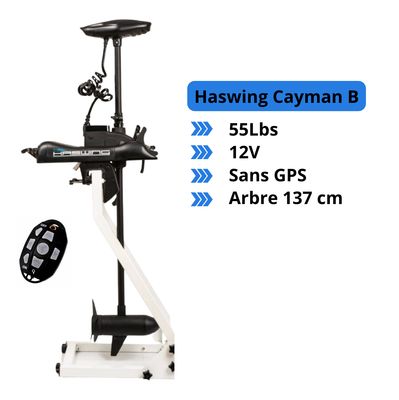 Moteur électrique Haswing Cayman B - 55 Lbs - 12 V - arbre 137 cm
