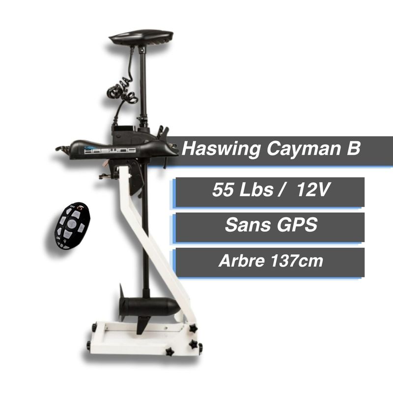 Moteur électrique Haswing Cayman B - 55 Lbs - 12 V - arbre 137 cm