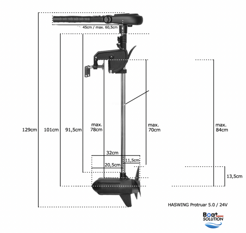 Moteur électrique Haswing Protruar 5.0 - 160 Lbs - 24 V
