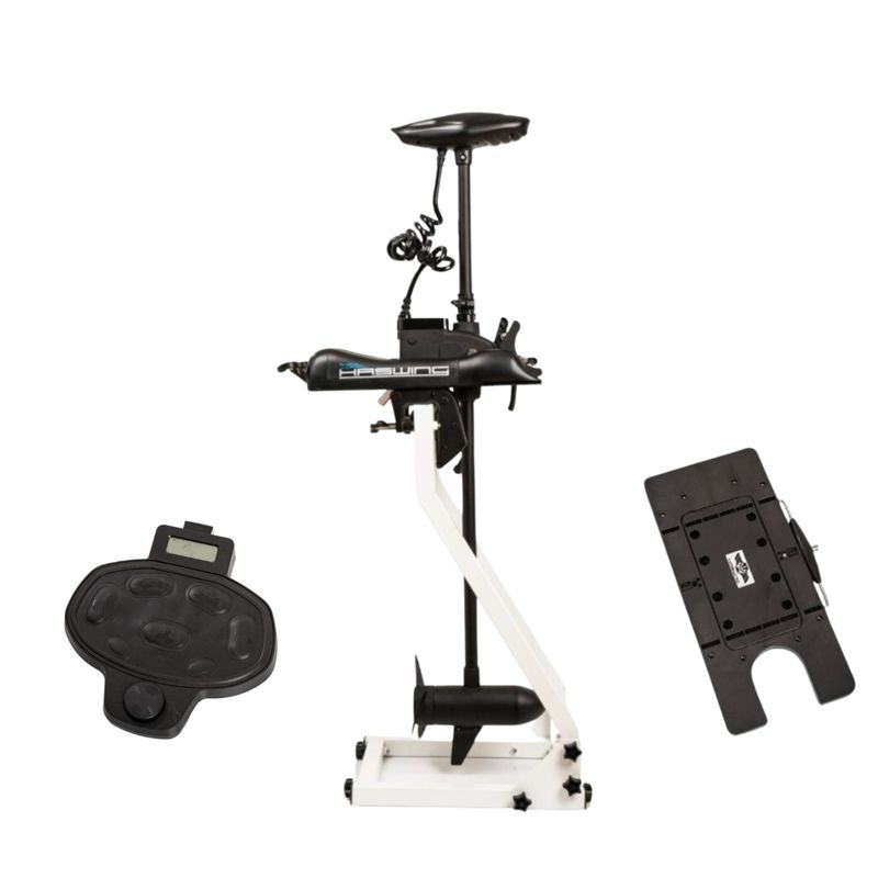 Pack Moteur électrique Haswing Cayman B - 55 Lbs - 12 V - arbre 137 - avec plaque quick release + commande à pédale