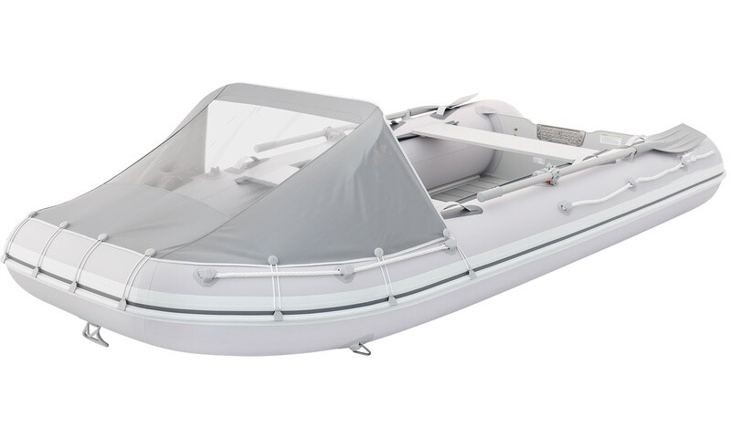 Dodger gris pour bateau pneumatique