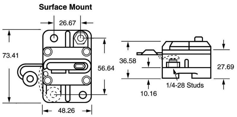 Fusible coupe circuit extérieur étanche 60A