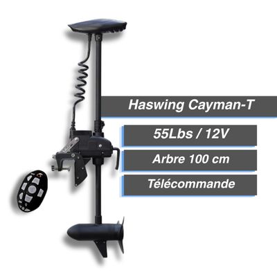 Moteur électrique Haswing Cayman-T - 55 Lbs - 12 V - arbre de 100 cm