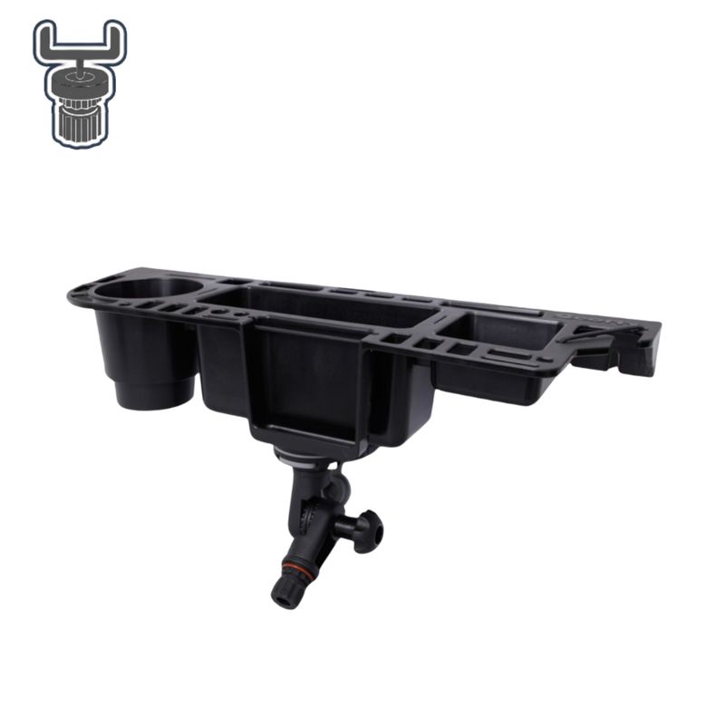 Plateau porte-boissons, téléphone portable et ustensiles de pêche Scotty avec aimant et adaptateur pour fixation Fasten Borika