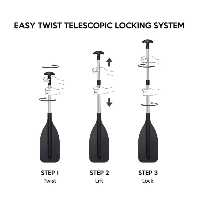 Pagaie télescopique 70 cm – 120 cm