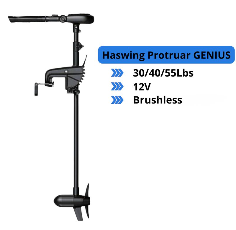 Moteur électrique Haswing Protruar GENIUS - 30/40/55 Lbs (réglable sur 3 puissances) - 12 V