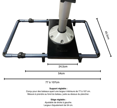 Support siège pour bateau pneumatique | Boat Solution France