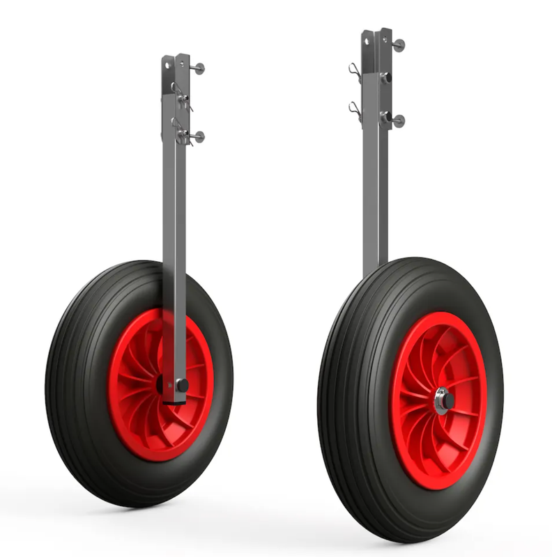 Roues de halage increvables et de mise à l'eau relevables 350