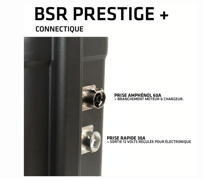 Batterie Lithium BSR Valise PRESTIGE+ Gen3 24V/100 Ah + chargeur + prise sondeur