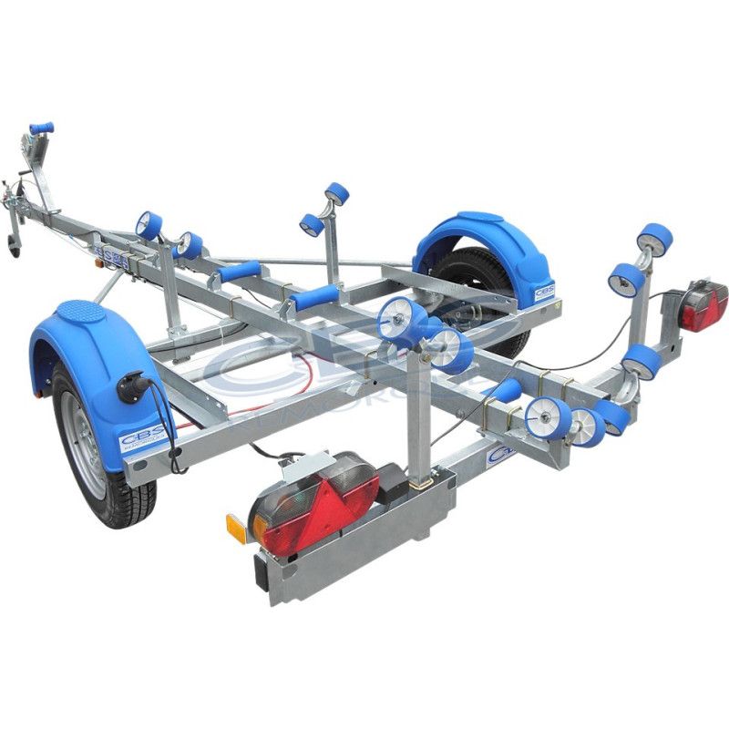 Remorque bateau pour semi-rigide CBS T8F