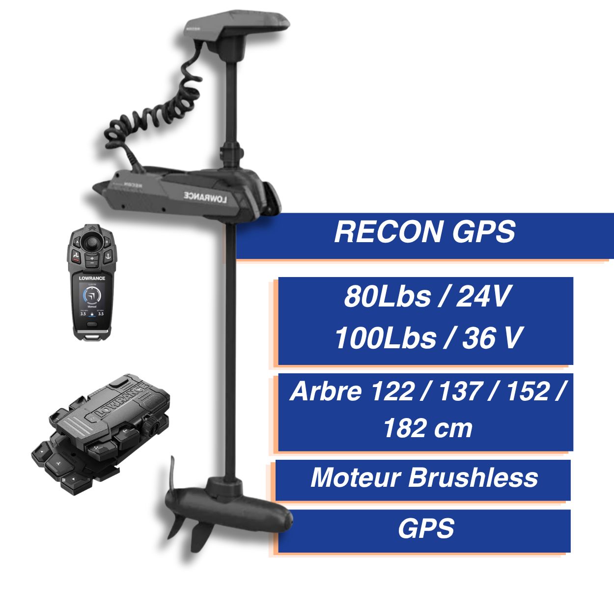Moteur avant RECON GPS - LOWRANCE