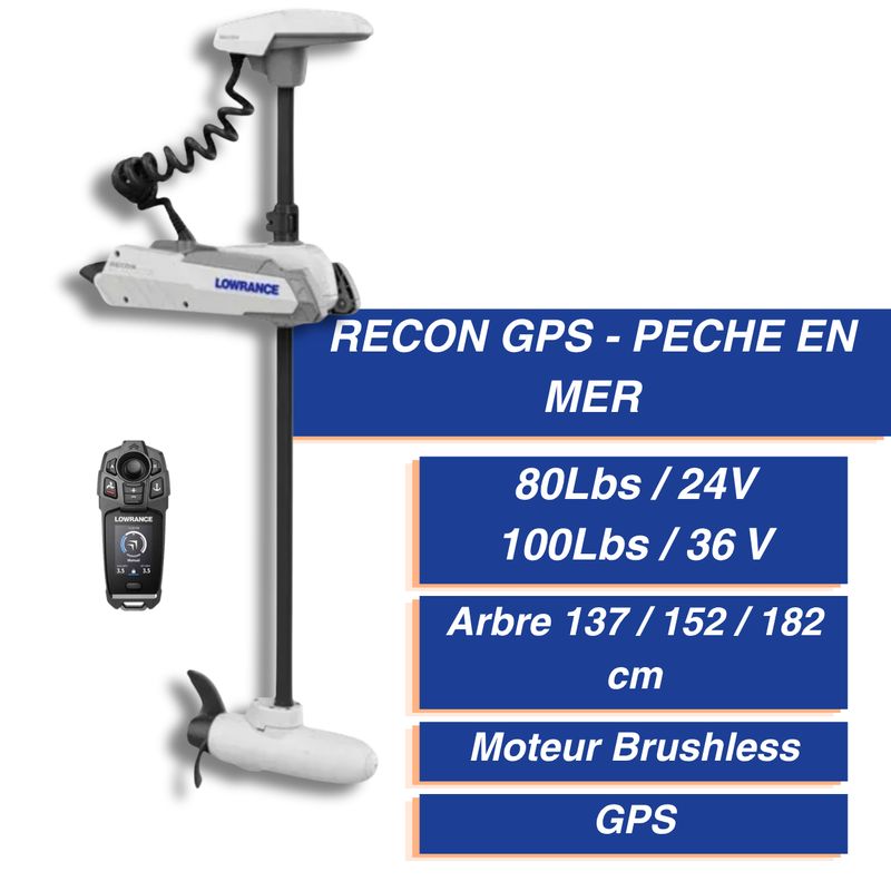 Moteur avant RECON GPS  - PECHE EN MER - LOWRANCE