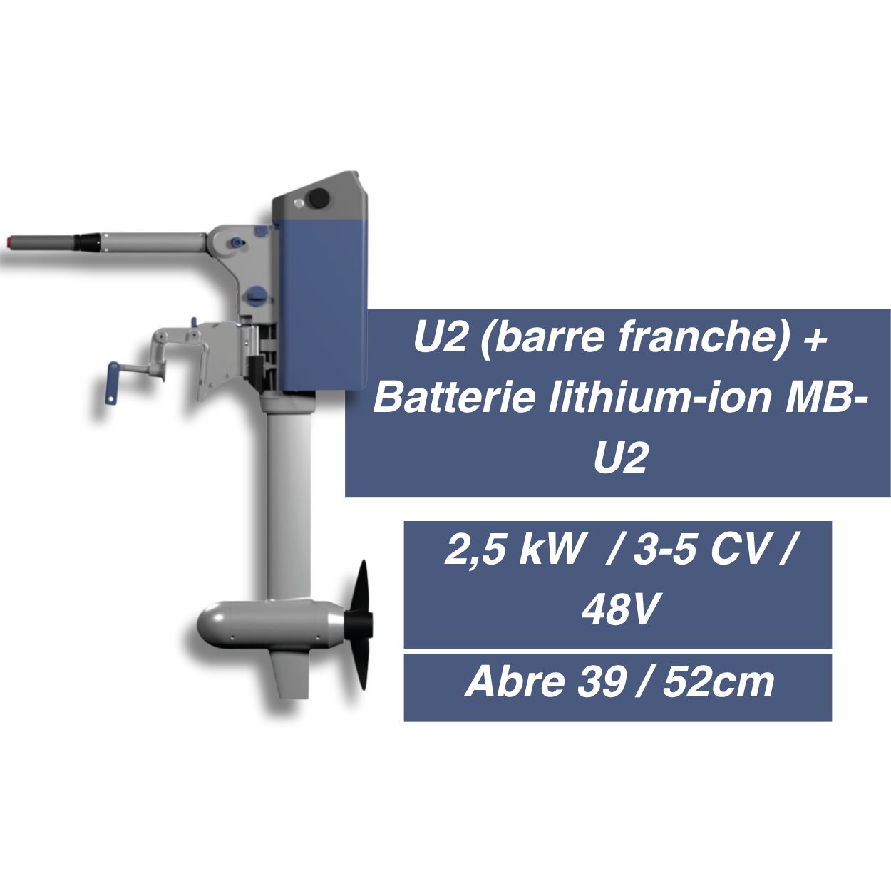 Moteur électrique Momentum U2 (barre franche) + Batterie lithium-ion MB-U2