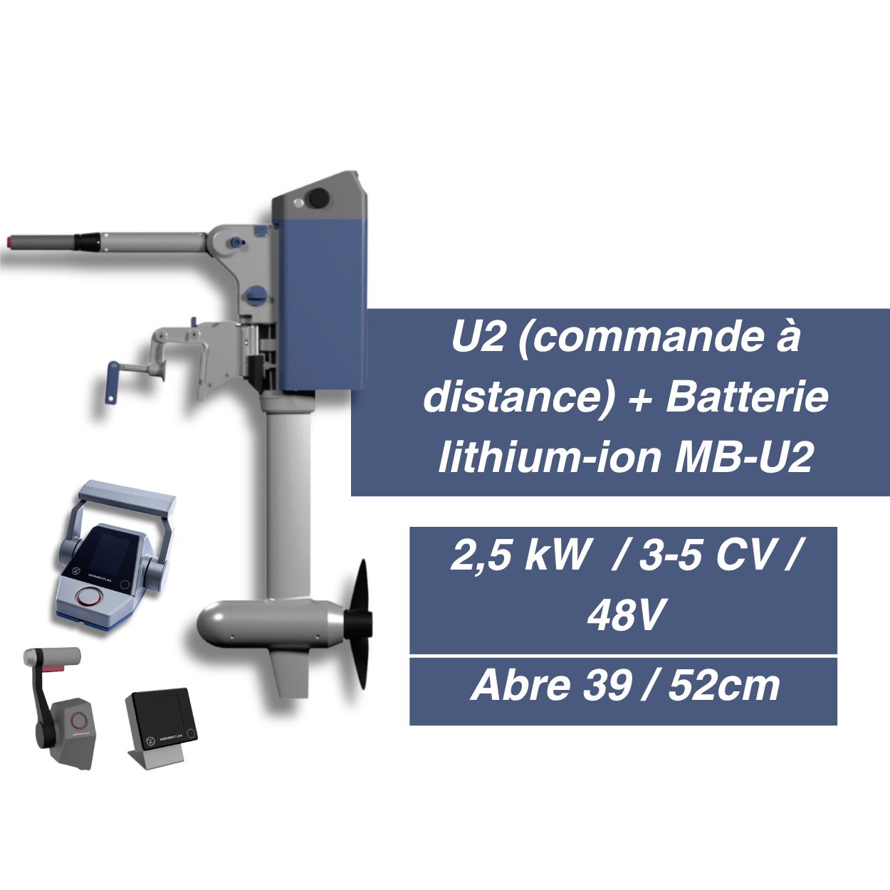 Moteur électrique Momentum U2 (Commande à distance) + Batterie lithium-ion MB-U2