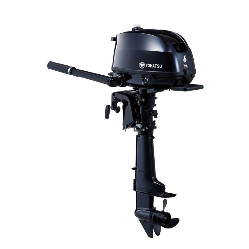 Moteur thermique TOHATSU 6 CV - 4T - barre franche - arbre court - réservoir intégré