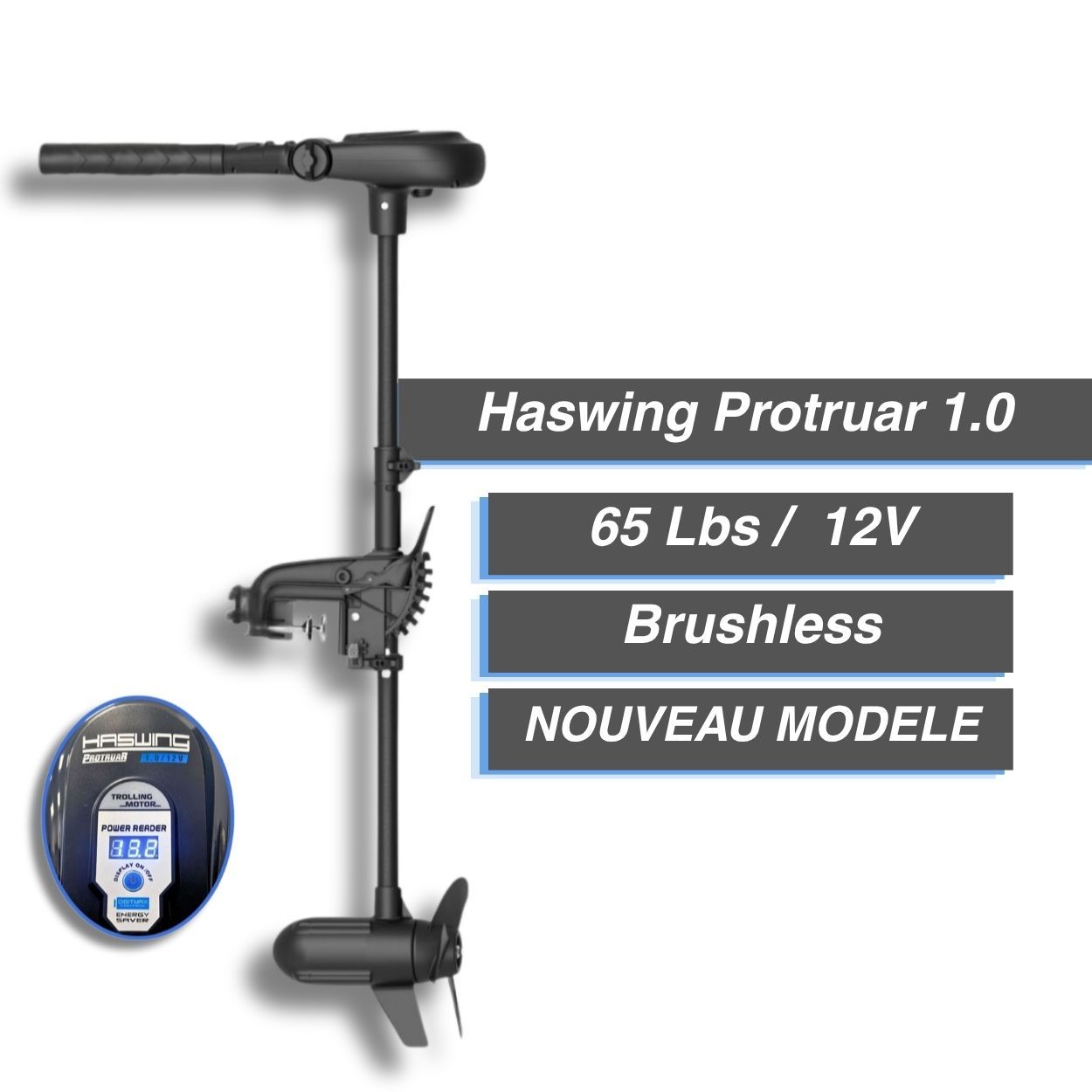 Moteur électrique Haswing Protruar 1.0 - 65 Lbs - 12 V - 2026
