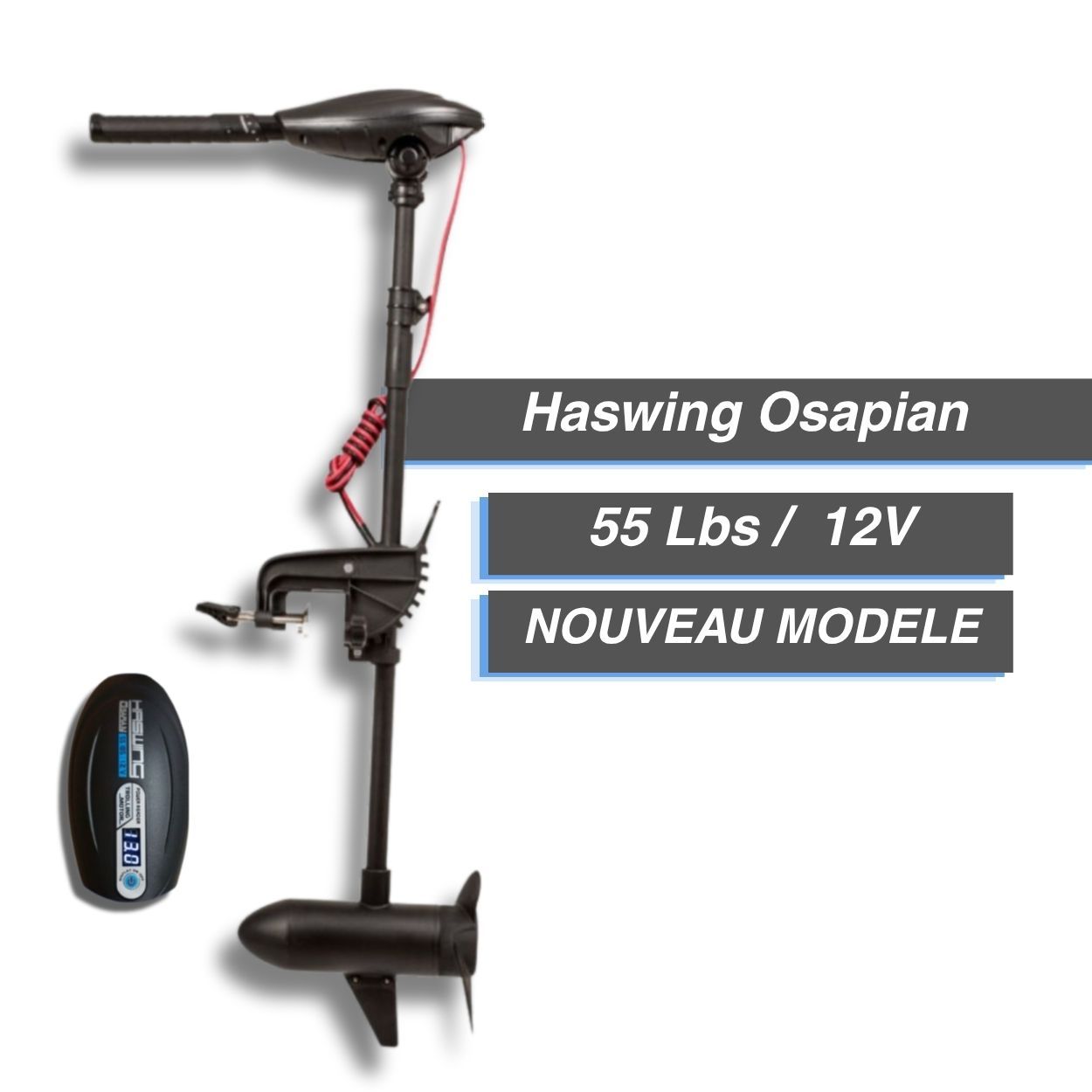 Moteur électrique Haswing Osapian - 55 Lbs - 12 V 2026