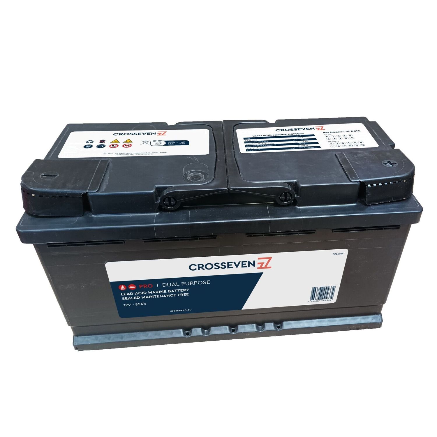 Batterie Pro calcium 92 Ah Crosseven (Batterie de démarrage)