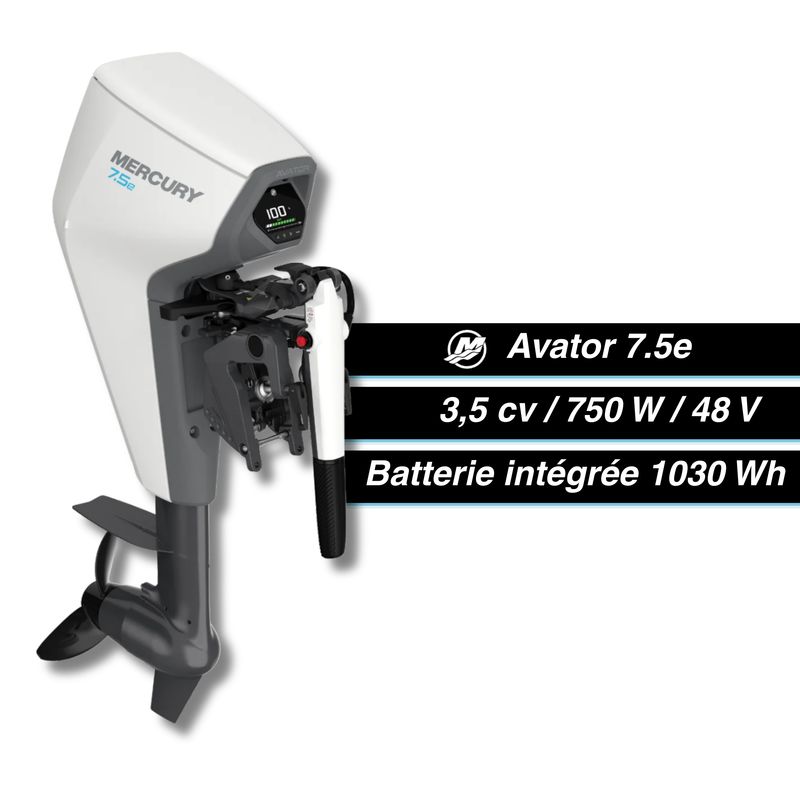 Moteur Électrique Mercury Avator 7.5E - barre franche