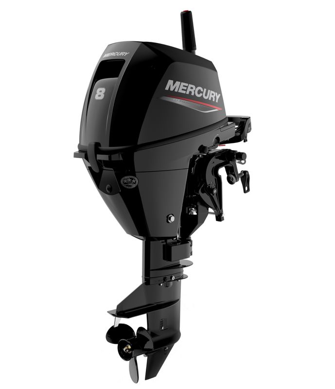 Moteur thermique hors-bord Mercury 8 cv - 4T - EFI - barre franche - démarrage électrique