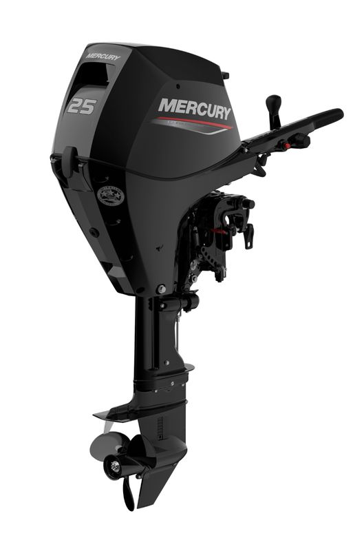 Moteur thermique hors-bord Mercury 25 cv - 4T - EFI - barre franche - démarage électrique - trim électrique