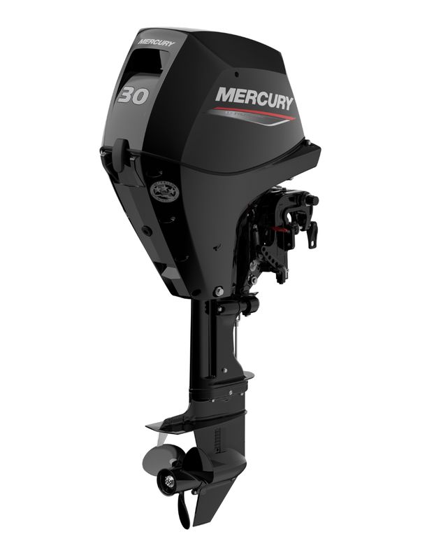 Moteur thermique hors-bord Mercury 30 cv - 4T - EFI - commande à distance - démarrage électrique - trim électrique