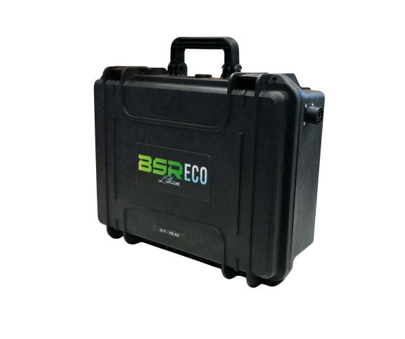 Valise ECO - LiFePO4 - 24V 100Ah - Prise moteur 50A + chargeur 10A
