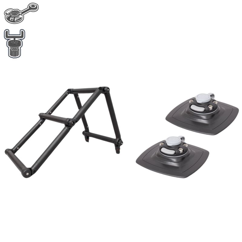 Echelle coloris noir pour bateau pneumatique semi-rigide | Fasten Borika