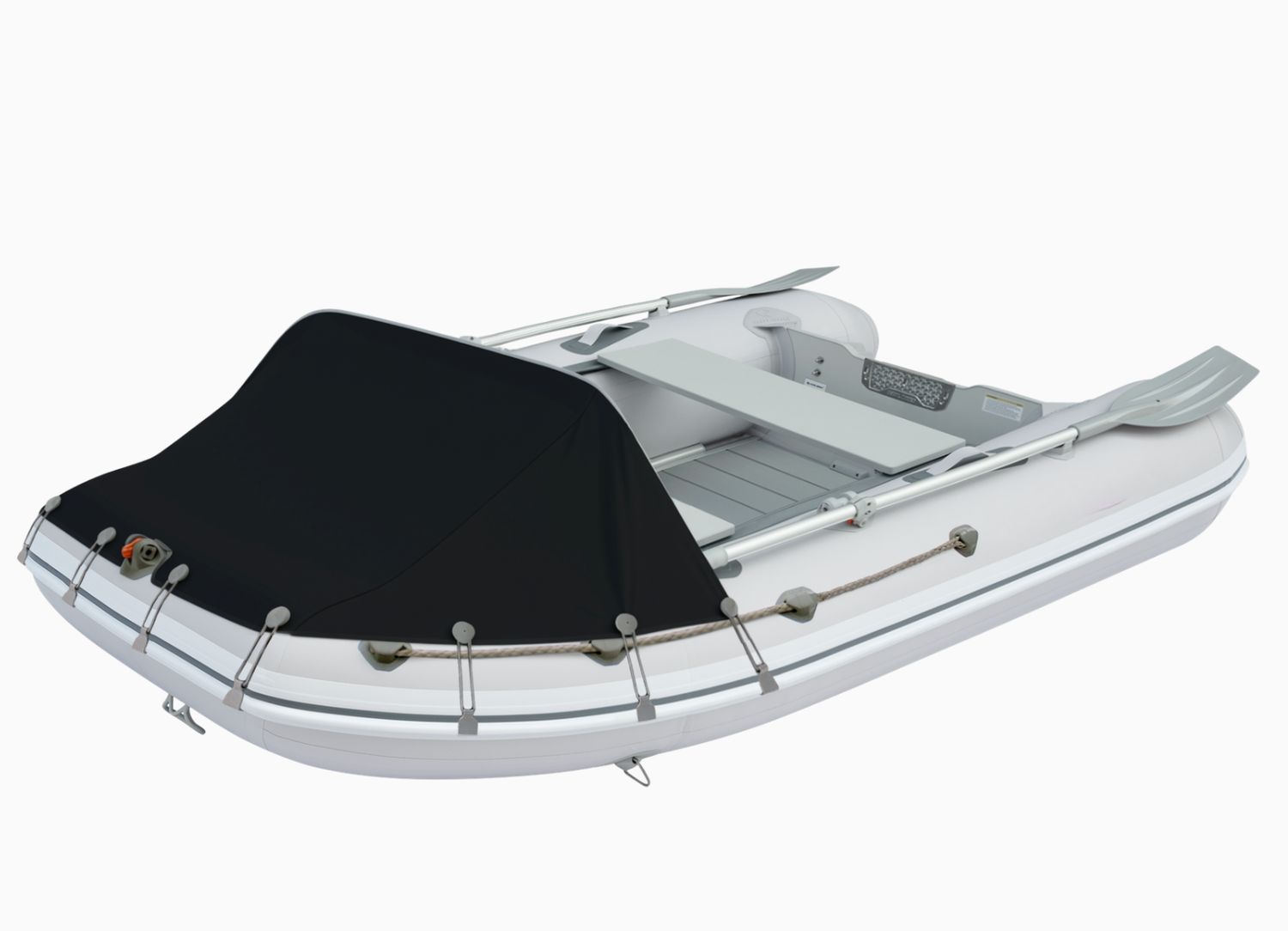 Dodger noir pour bateau pneumatique
