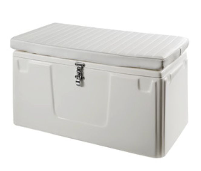 Coffre (avec coussin) réservoir VTR blanc 79x42x38h cm pour bateau