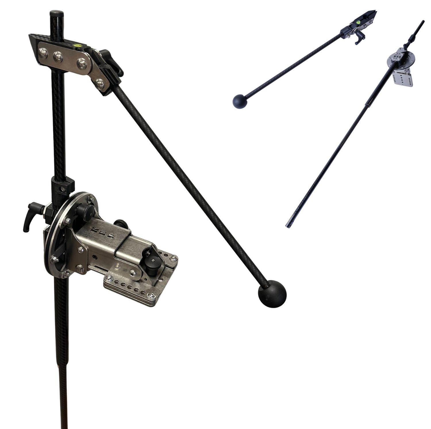 Support de Sonde Live Carbone 115 cm KED Flex 2.0 avec Bras Rotatif Pliable 45cm Ked