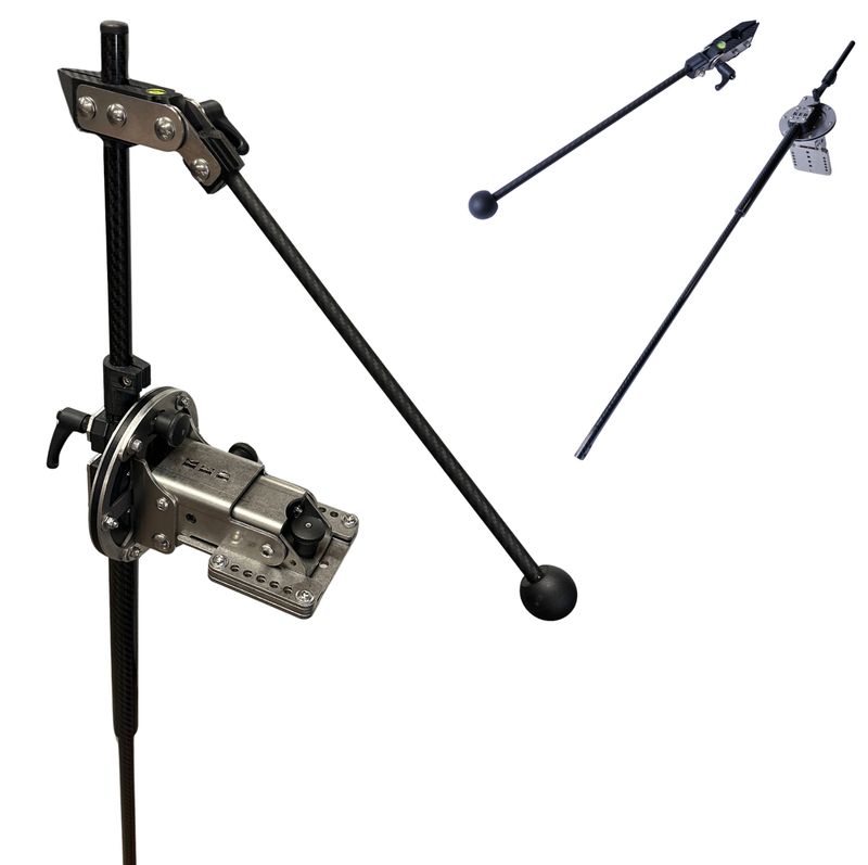 Support de Sonde Live Carbone 115 cm KED Flex 2.0 avec Bras Rotatif Pliable 45cm Ked
