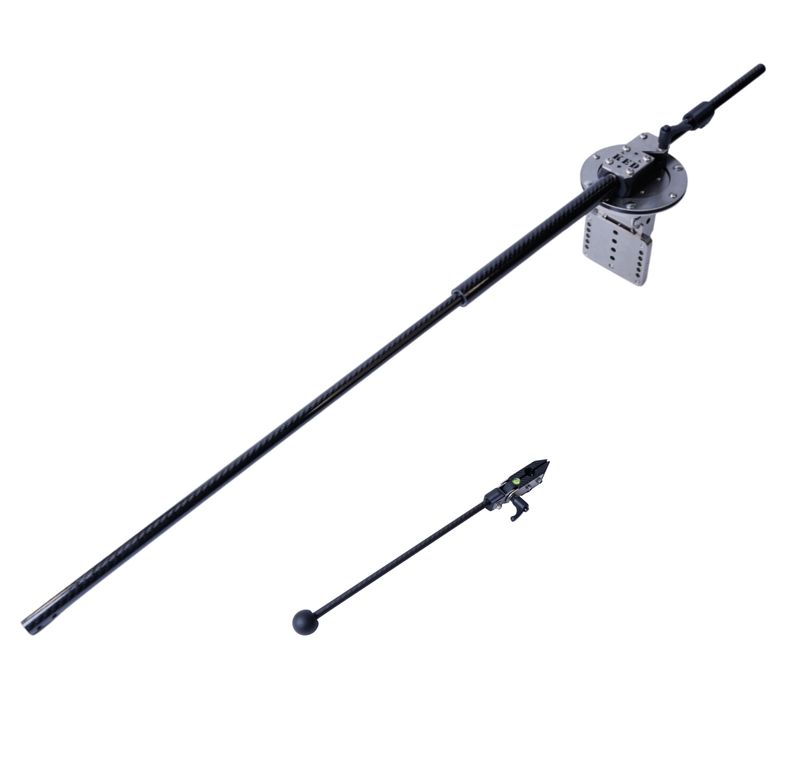 Support de Sonde Live Carbone 115 cm KED Flex 2.0 avec Bras Rotatif Pliable 45cm Ked