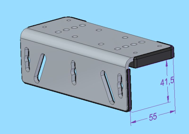 Plaque adaptatrice fixation sur rail KED – Base de fixation KED
