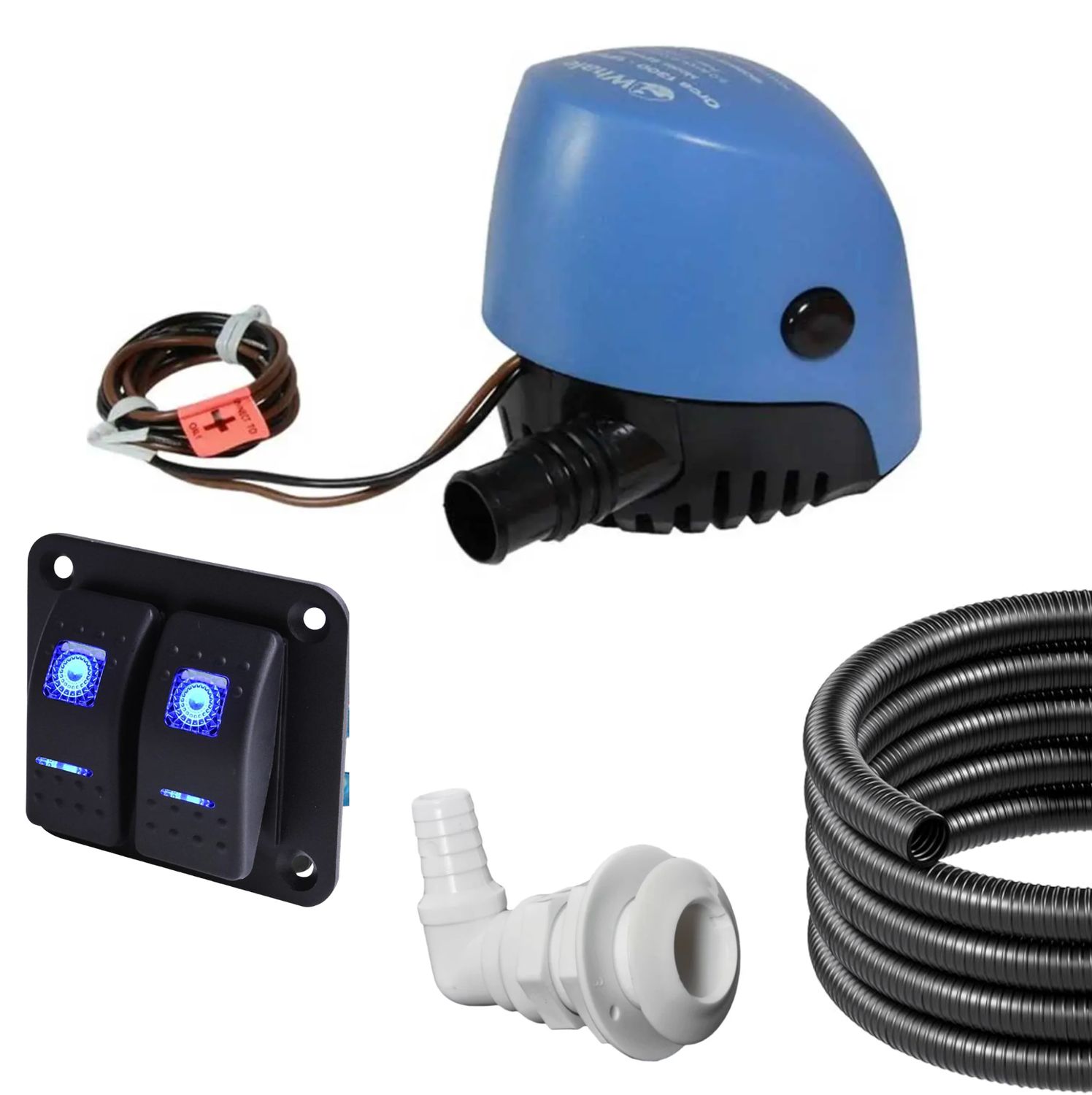 Kit pompe de cale complet 12 V – 57 L/min
