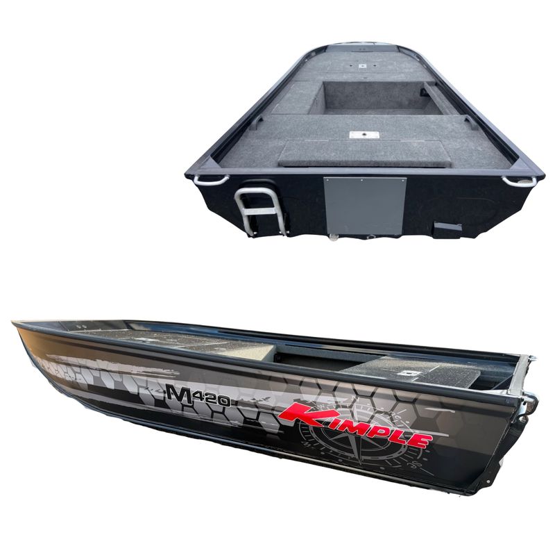 Barque KIMPLE Streamer 420 MS | Finition Peinture noir + Kit deco