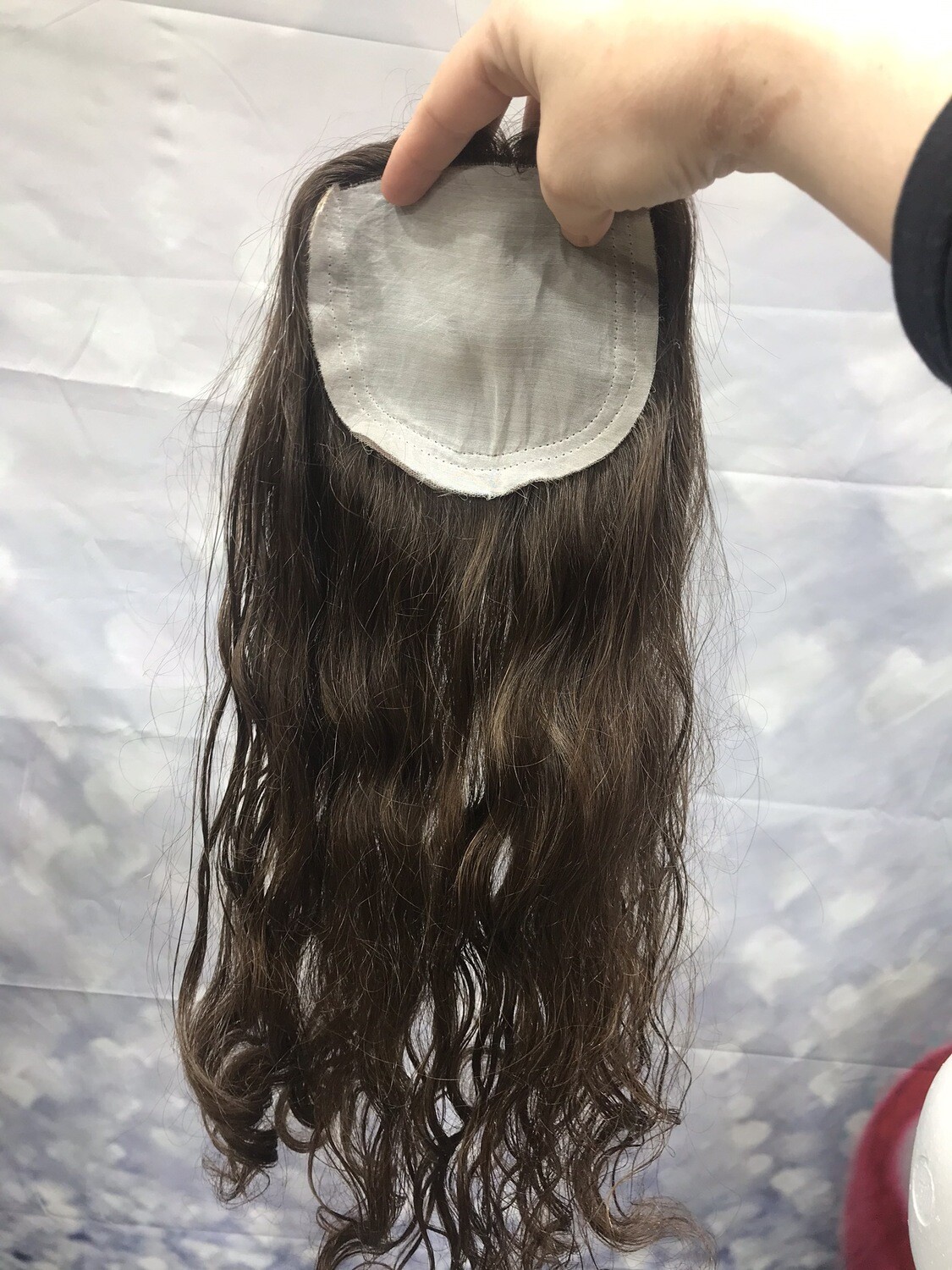 סקין ארוך מתולתל חדש לפאה שיער טבעי רמי קאסטם