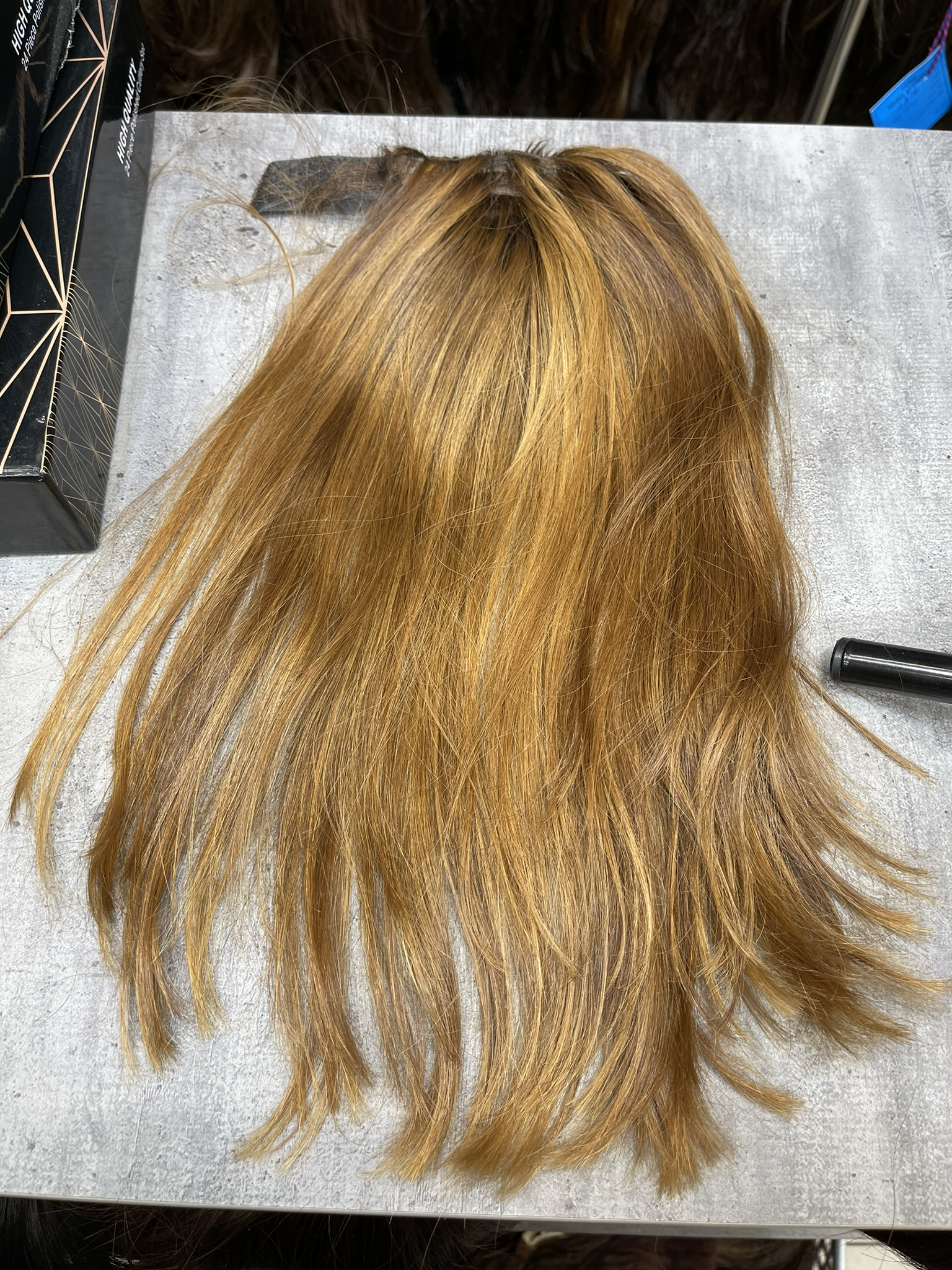 תוספת שיער קוקו שיער טבעי שיער חלק גולש רוסו צבע בלונד