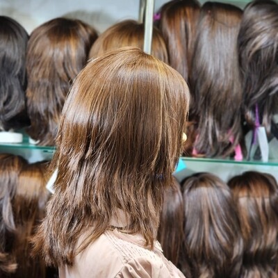 פאה קאסטם שיער טבעי מחודשת יד שניה במצב טוב # 2825