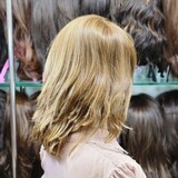 פאה קצרה יד שניה מחודשת קאסטם שיער טבעי במצב טוב שמורה #1932