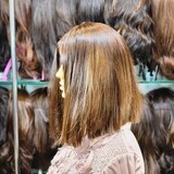 פאה קצרה יד שניה מחודשת קאסטם שיער טבעי במצב טוב שמורה #2294