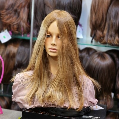 פאה ארוכה בלונדינית עם גוונים שיער טבעי קאסטם בלי פוני #2939