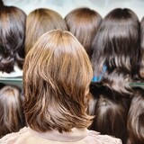 פאה קצרה עם פוני מחודשת יד 2 שיער טבעי במצב טוב #2959