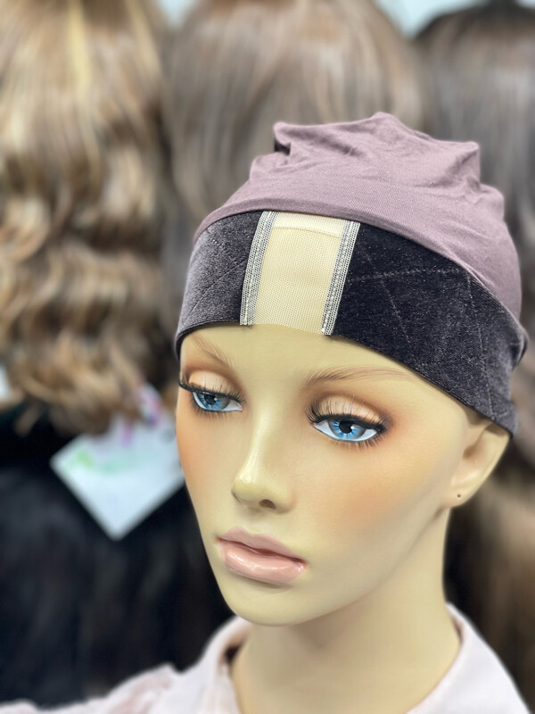כובע סרט קטיפה מונע החלקה עם בד  לייס