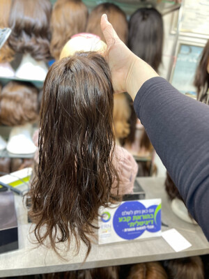 יחידת שיער לנשים ארוכה ,תוספת שיער כיפה קליפס לפדחת ,שיער ברמה הכי גבוהה #3102