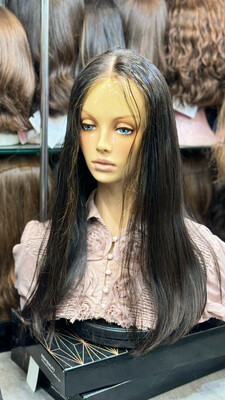 פאה טופ לייס,Top Lace Wigs,מחודשת כחדשה ,ארוכה ,שיער חלק,צבע שחור #3311