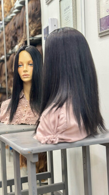 תוספת שיער כיפה עם קליפס ,שיער טבעי שחור ארוך בלי פוני #3263